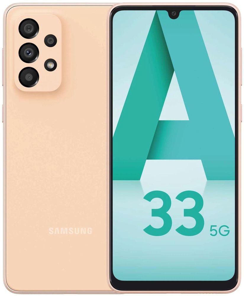 Смартфон SAMSUNG Galaxy A33 5G SM-A336B DSN 6GB 128GB (персиковый) купить в  Минске