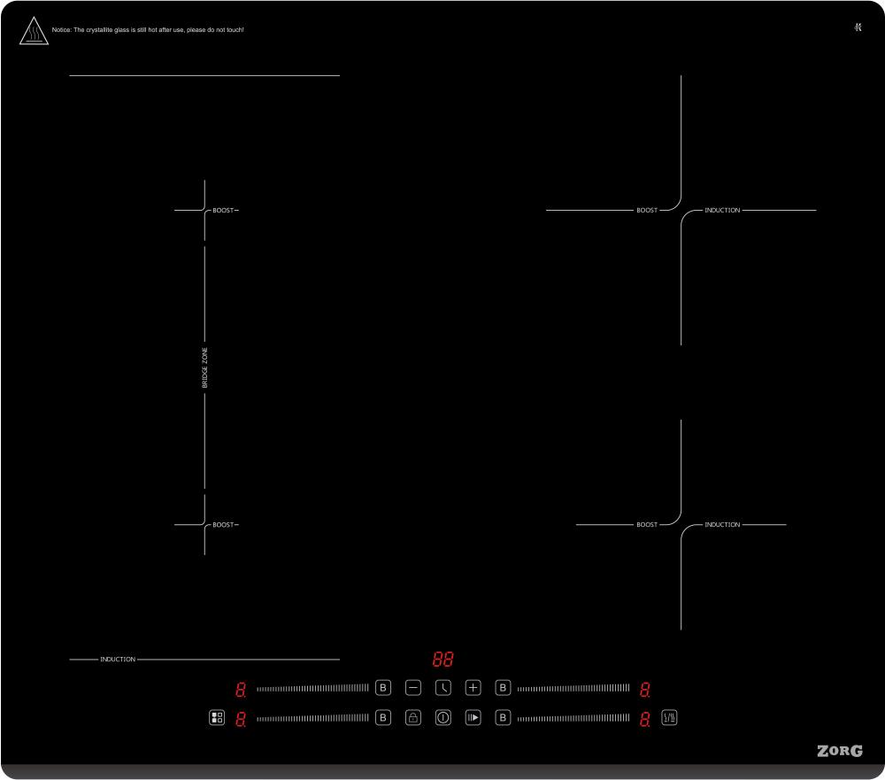 Варочная панель электрическая ZORG INO62 (черный) Варочная панель электрическая ZORG INO62 (черный)