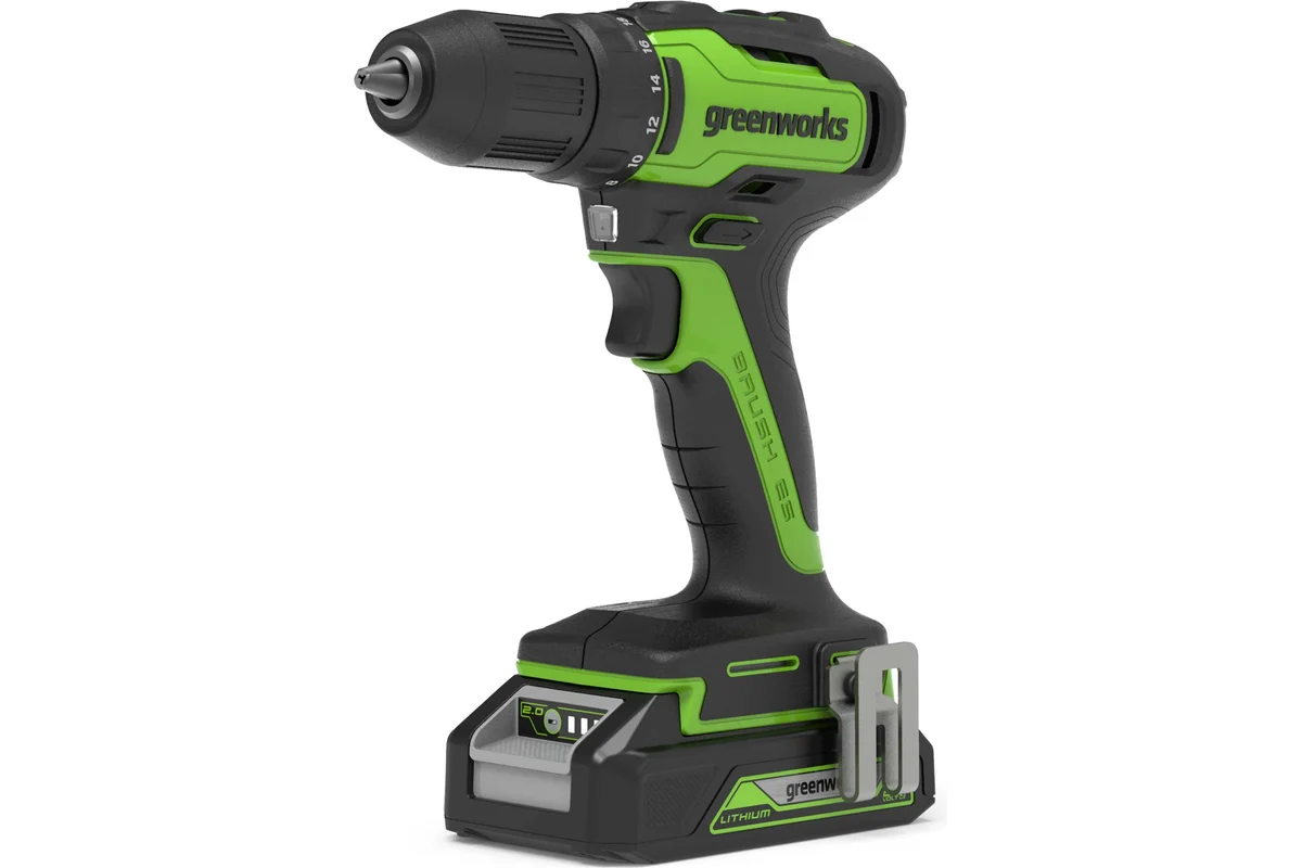 Дрель-шуруповерт GREENWORKS GD24DD35K2 (3704007UA) Дрель-шуруповерт GREENWORKS GD24DD35K2 (3704007UA)