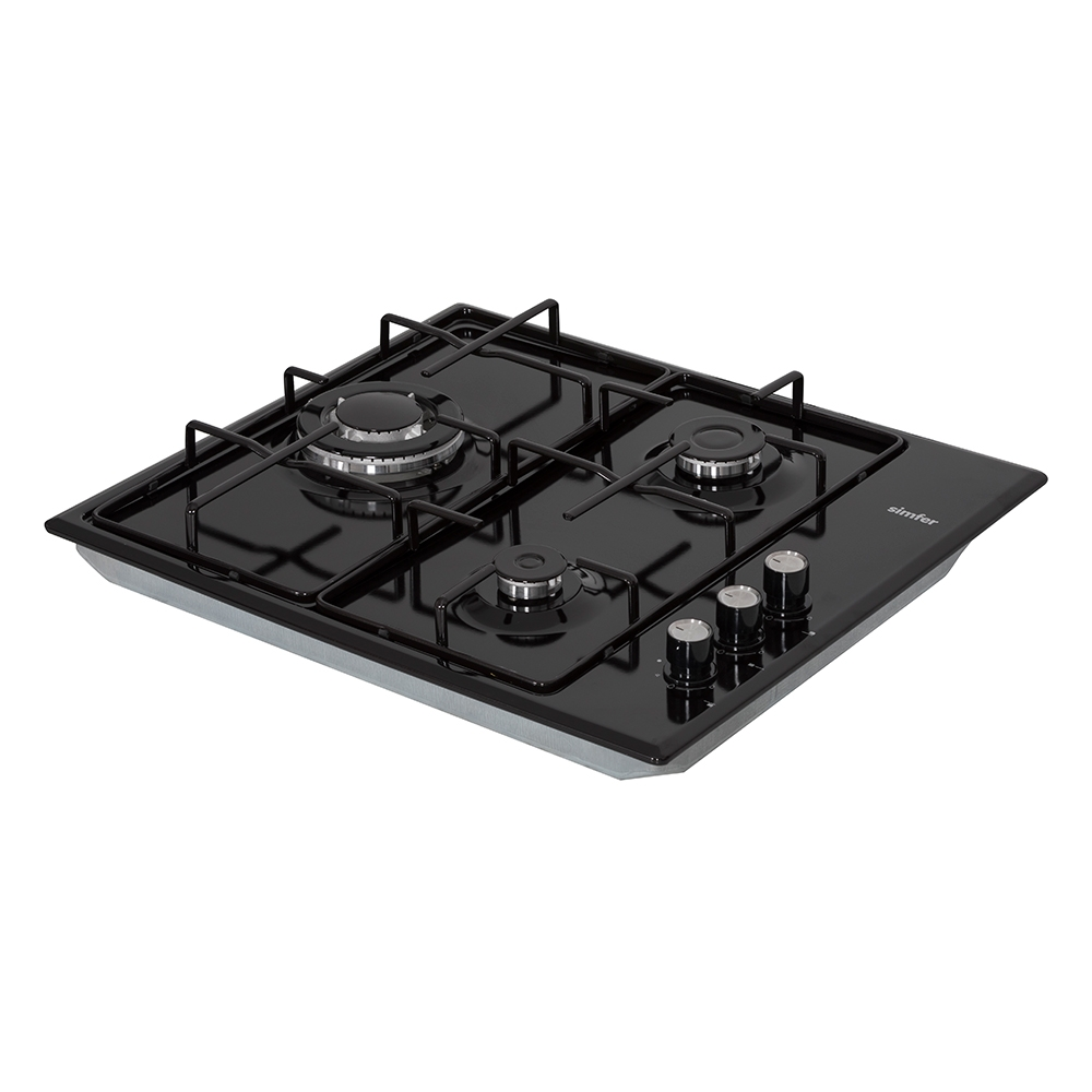 Встраиваемая трехконфорочная газовая плита Simfer H60Q35B022 с WOK-конфоркой