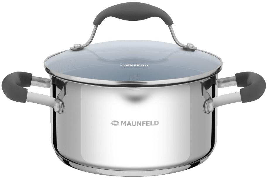Кастрюля MAUNFELD LAURA MCS22S08GR 18 см, 2,2. Кастрюля MAUNFELD LAURA MCS22S08GR 18 см, 2,2.