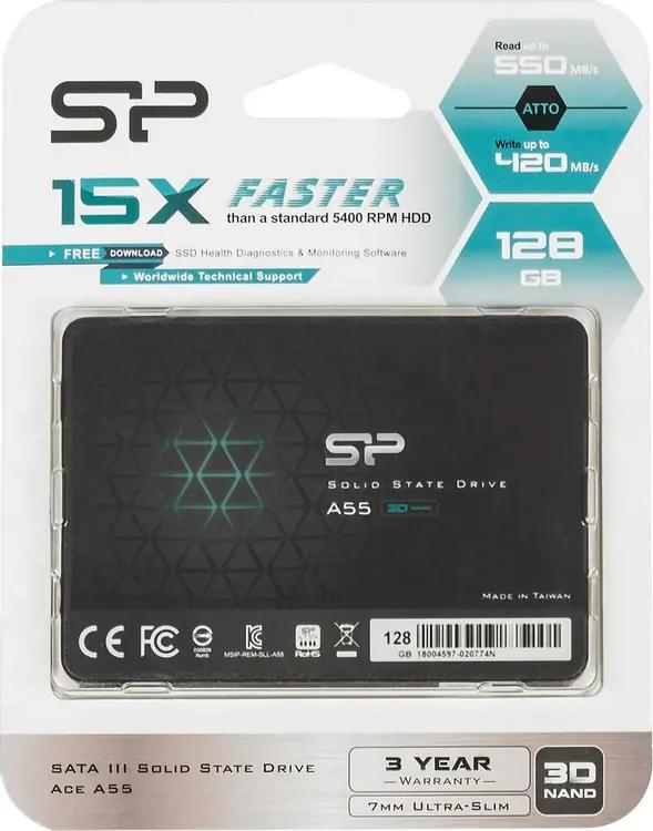 Внешний жесткий диск SILICON POWER SP128GBSS3A55S25 Внешний жесткий диск SILICON POWER SP128GBSS3A55S25