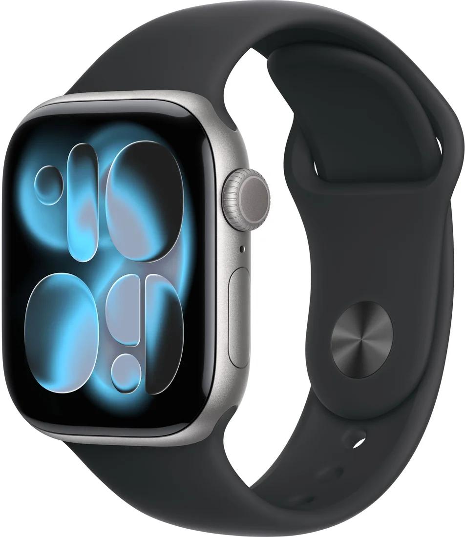 Умные часы APPLE Series 11 GPS 42mm A3331 MEQX4X/A (серый/черный, сикон, M/L) Умные часы APPLE Series 11 GPS 42mm A3331 MEQX4X/A (серый/черный, сикон, M/L)