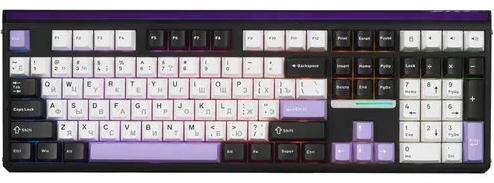 Игровая клавиатура AULA H108 80006744 (чёрно-бело-фиолетовый) Игровая клавиатура AULA H108 80006744 (чёрно-бело-фиолетовый)