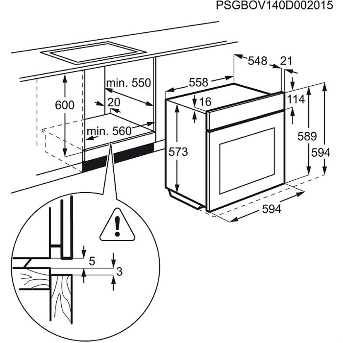 Духовой шкаф electrolux eob53311ax