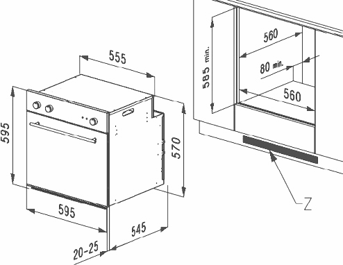 Газовый духовой шкаф korting ogg 742 crsn