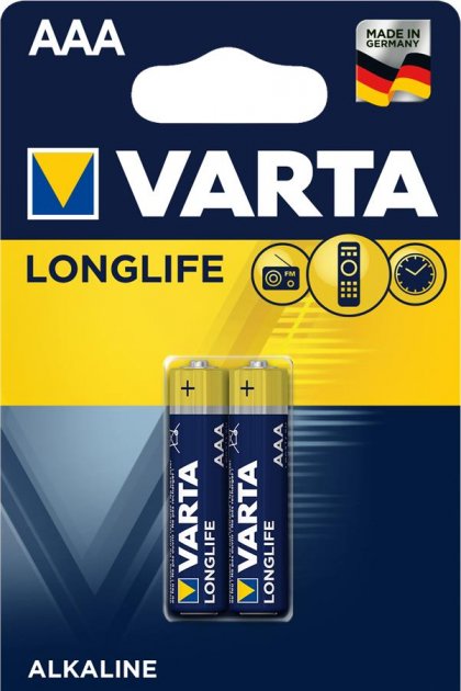 батарейки VARTA LONGLIFE AAA (2 ШТ)