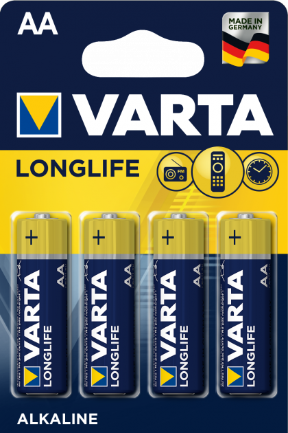 батарейки VARTA LONGLIFE AA (4 ШТ)