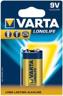 батарейки VARTA LONGLIFE 9V (1 ШТ)
