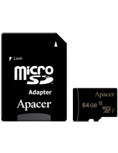 APACER MICROSDXC (CLASS 10) 64GB + АДАПТЕР [AP64GMCSX10U1-R] карта памяти
