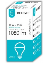 BELSVET LED-M A60 12 W 4000 K E27 