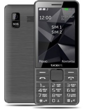 TEXET TM-D324 +ЗУ WC-011M (СЕРЫЙ) кнопочный телефон