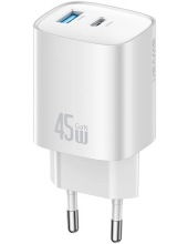 ������� �/� USAMS T66 45W GaN Dual-Port Fast Charger A+C CC290TC03 (�����������)