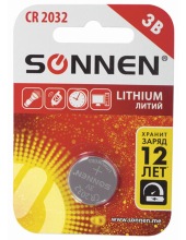 ��������� SONNEN CR2032 451974 1��.��������, ��������, ���������,�������