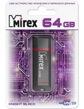usb-a MIREX KNIGHT BLACK 64GB(13600-FMUKNT64)